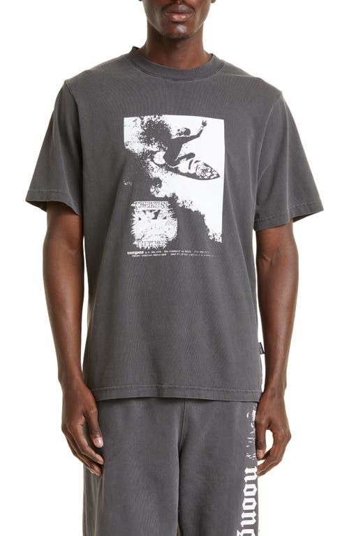 Noon Goons x Christian Fletcher Advertical Graphic T-Shirt in Pigment Black