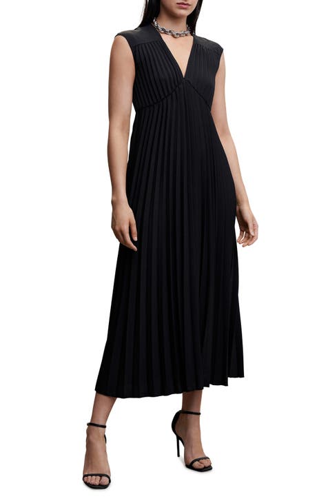 Pleated Black Dress | Nordstrom