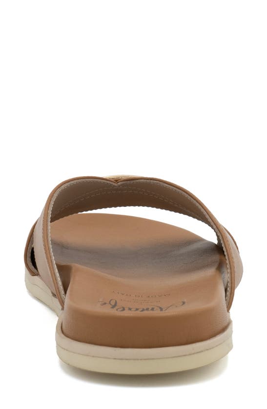 Shop Amalfi By Rangoni Bardolino Slide Sandal In Carmello Gold Hardware