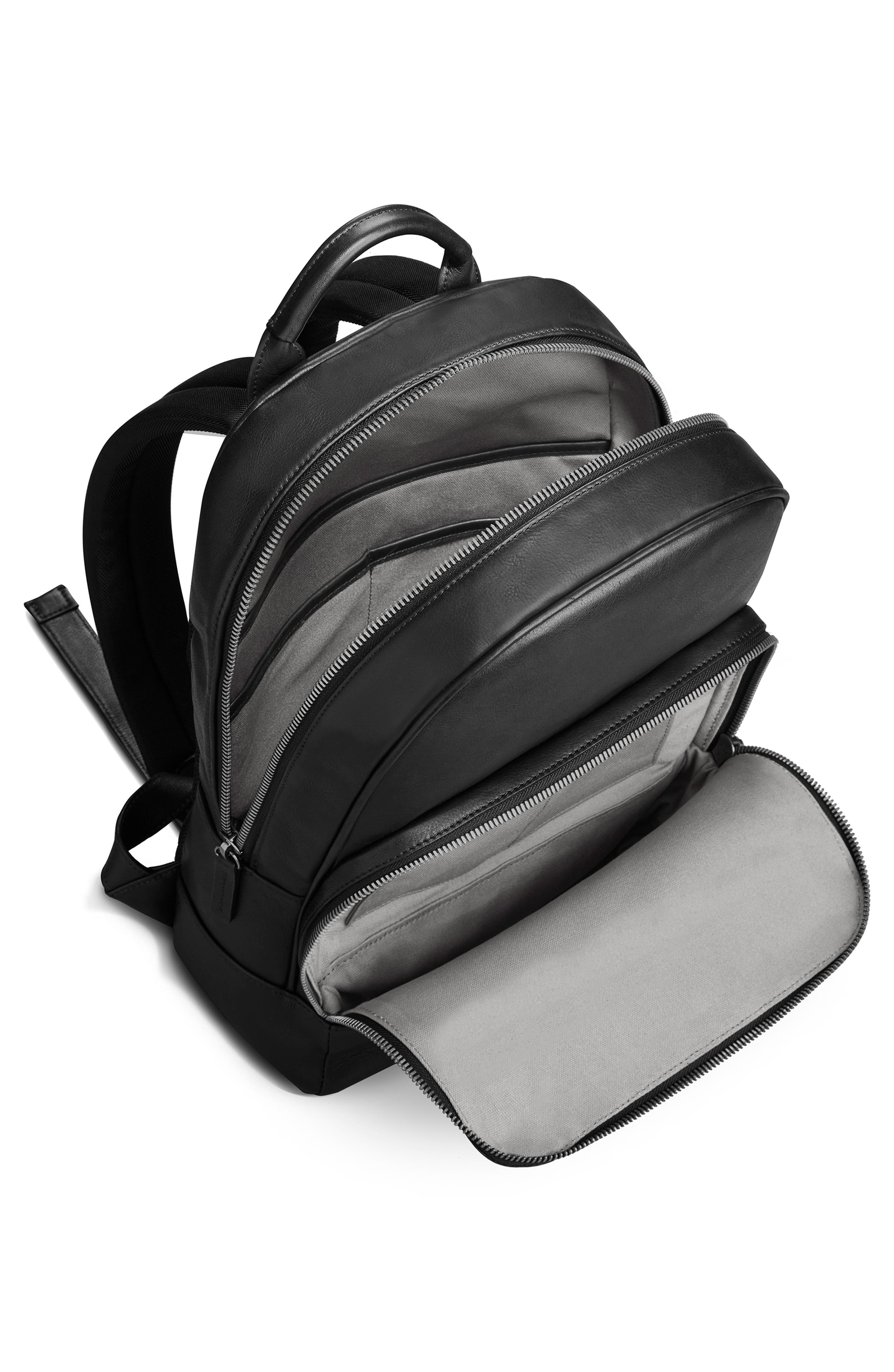 shinola leather backpack