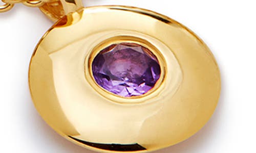 Monica Vinader Womens Yellow Gold February Birthstone 18ct Yellow Gold-plated Vermeil Sterling-silve In 18k Gold Vermeil/february