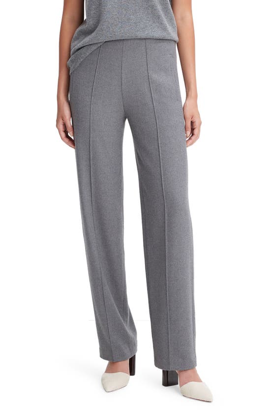 Shop Vince Brushed Straight Leg Pants In Heather Flint