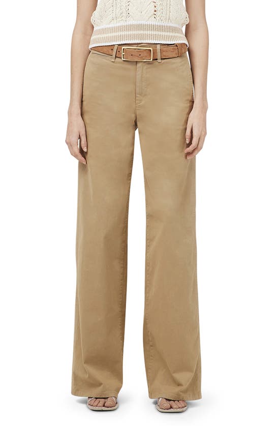 Shop Rag & Bone Sofie High Waist Wide Leg Chino Pants In Khaki