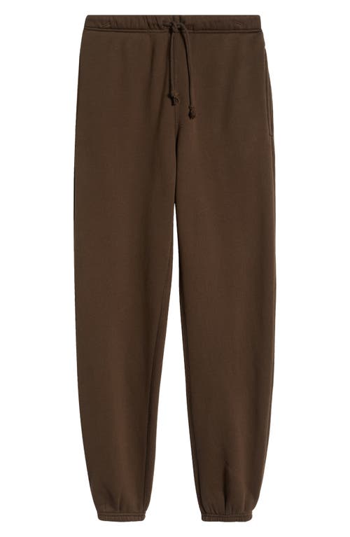 Shop Elwood Core Organic Cotton Brushed Terry Sweatpants In Vintage Chocolate