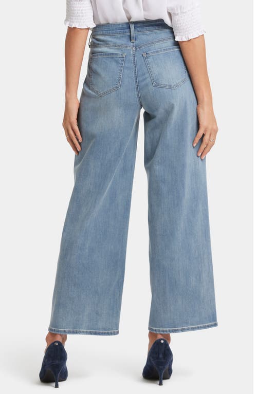 Nydj Teresa Pleated Ankle Wide Leg Jeans In Indigo Stream
