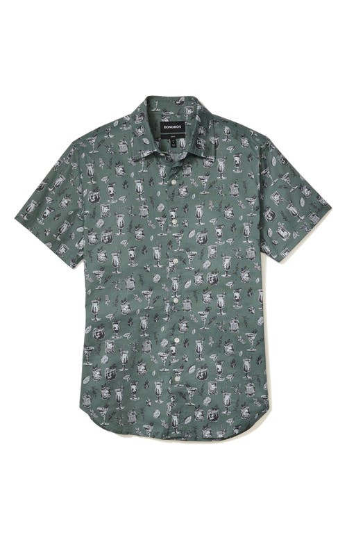 Shop Bonobos Riviera Cocktail Print Short Sleeve Stretch Cotton Button-up Shirt In Cocktail Hour V4 C19