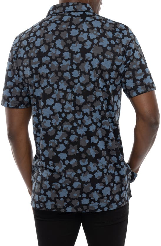 Shop Travismathew By The Wharf Floral Print Polo In Black