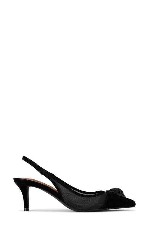 Shop Kurt Geiger London Belgravia Slingback Pointed Cap Toe Pump In Black