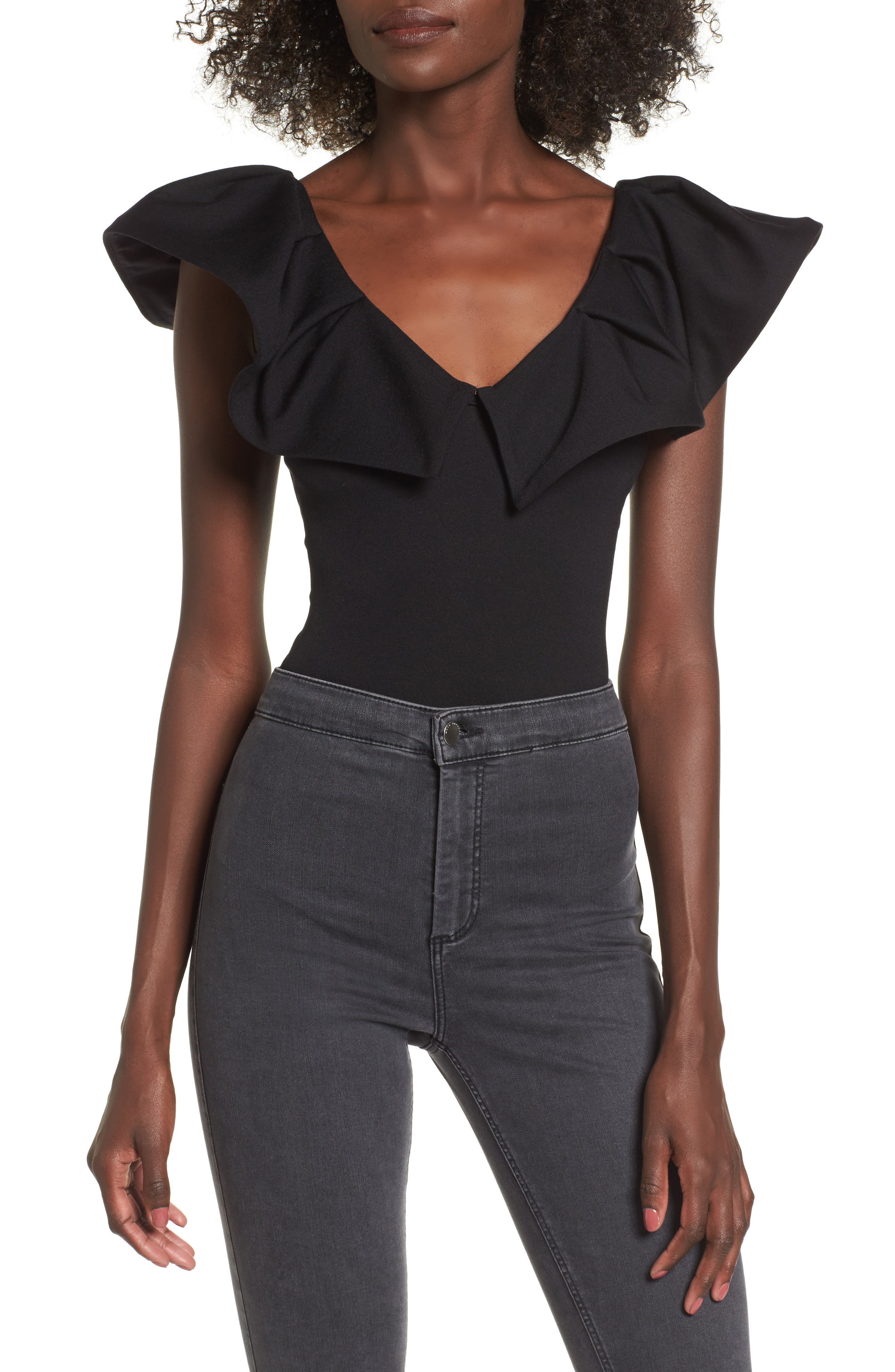 Leith Ruffle Bodysuit Nordstrom