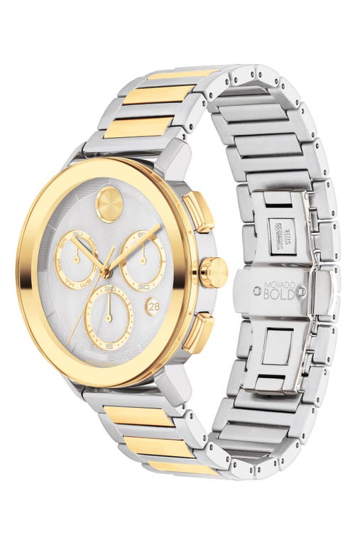 Shop Movado Bold Evolution 2.0 Chronograph Bracelet Watch, 42mm In Silver