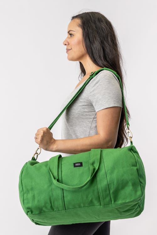 Terra Thread Organic Cotton Gym Bag In Moss Green