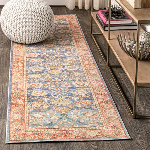 Jonathan Y Alba Modern Faded Peshawar Area Rug In Plum/terracotta