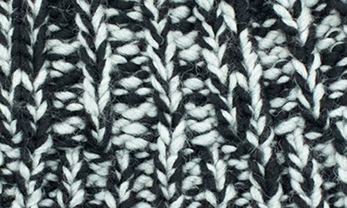 Portolano Knit Earflap Pompom Beanie In Black/grey