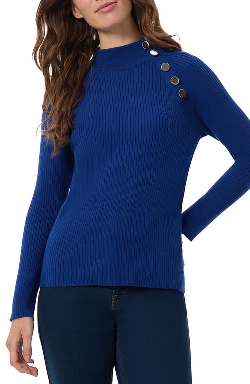 Shop Jones New York Rib Raglan Sweater In Sapphire