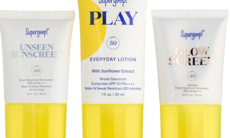 Shop Supergoop !® Spf Bestsellers Set (limited Edition) $48 Value