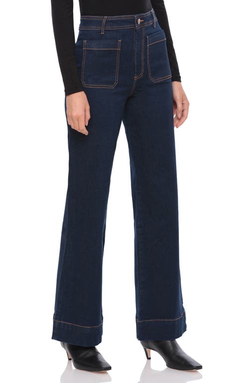 Shop Bagatelle High Waist Wide Leg Jeans In Royal Rinse