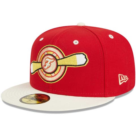 New Era Red Louisville Bats Authentic Collection Road 59FIFTY Fitted Hat