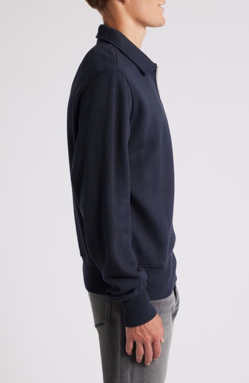 Shop Merz B Schwanen Quarter Zip Organic Cotton Sweatshirt In Charcoal