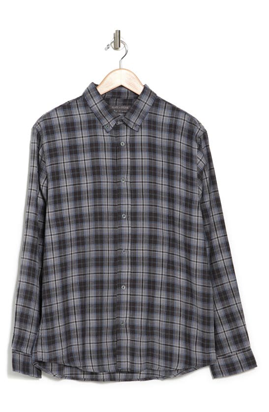 Slate & Stone Plaid Flannel Button-down Shirt In Charcoal Plaid