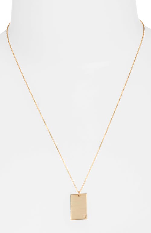 Set & Stones Goldie Initial Tag Pendant Necklace In Gold/b