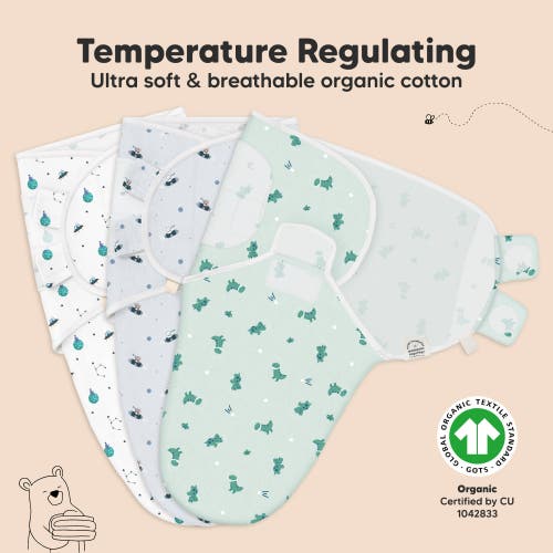 Keababies 3-pack Soothe Swaddle Wraps In Space Quest