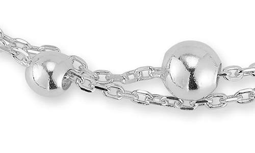Glaze Jewelry Beaded Double Chain Bracelet In Silver