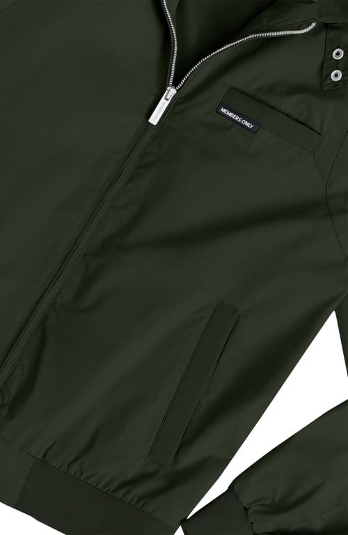 Members Only Classic Iconic Racer Jacket In Dark Green
