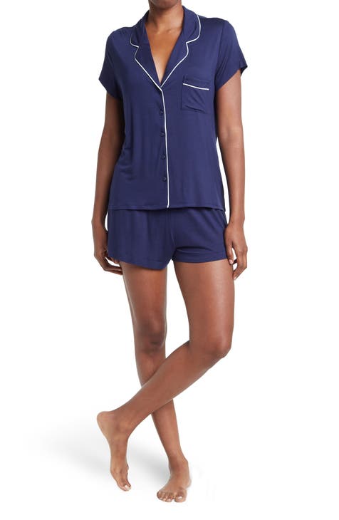 NWT Womens Sam Edelman 2 PC Lace Cami Velvet Pant Pajama Set PJs Black Navy  Sz S