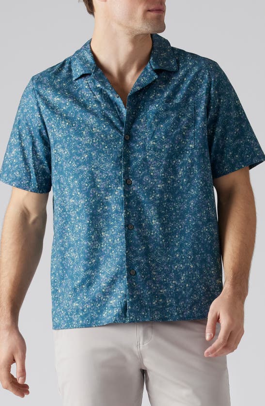 Shop Rhone Floral Stretch Twill Camp Shirt In Gulf Coast Floral Print