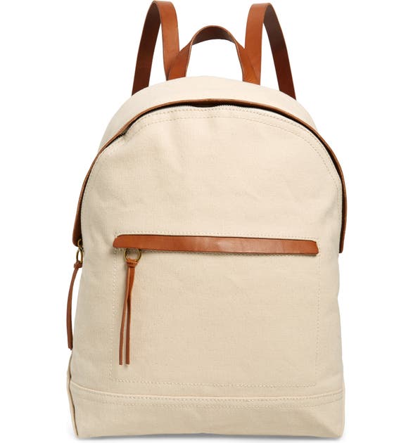 Madewell The Charleston Backpack - Beige In Vintage Canvas