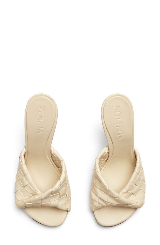 Shop Bottega Veneta Blink Intrecciato Lambskin Leather Sandal In Sea Salt