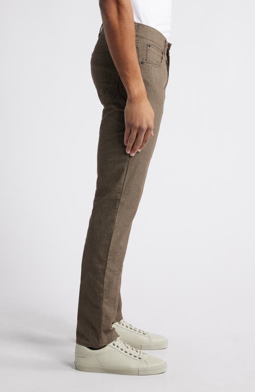 Brax Chuckwdx Microcheck Modern Fit Stretch Pants In 54-nougat