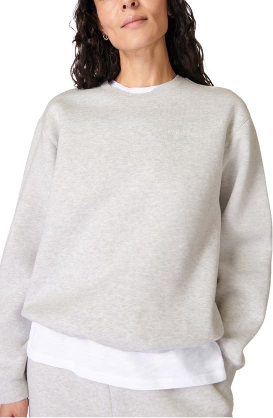 Sweaty Betty Powerhouse Sweatshirt In Ice Grey Marl