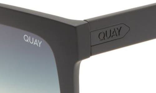 Shop Quay Icy 51mm Gradient Square Sunglasses In Matte Black/smoke Green