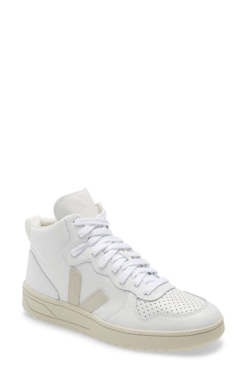 Shop Veja V-15 Mid Top Sneaker In Extra/white