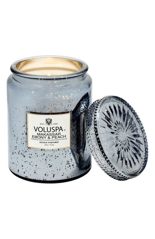 Voluspa Makassar Ebony & Peach Large Jar Candle In Makassar Ebony Peach