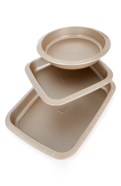Berghoff Leo Balance Carbon Steel 3-piece Cake Pan Set In Golden