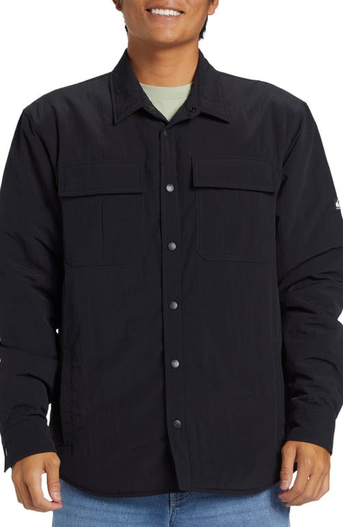 Quiksilver Cold Snap Water Repellent Shacket In Black.