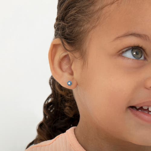 In Season Jewelry 14k Flower Cluster Earrings In Blue