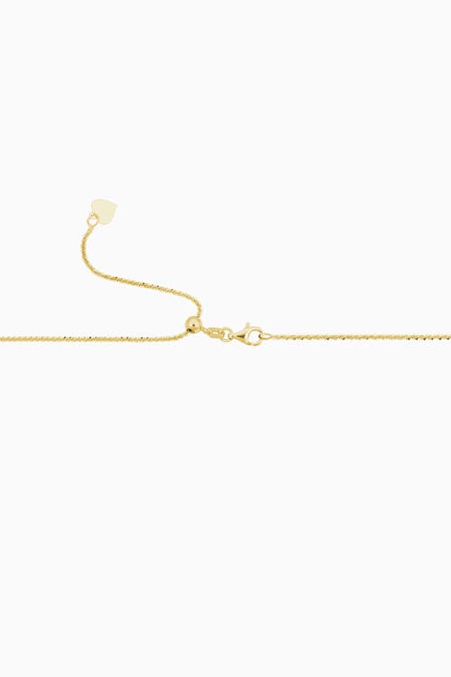 Oradina 14k Yellow Solid Gold Shimmer Adjustable Chain In Yellow Gold