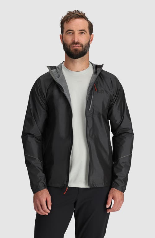 Shop Outdoor Research Helium Rain Ultralight Hooded Jacket In Storm