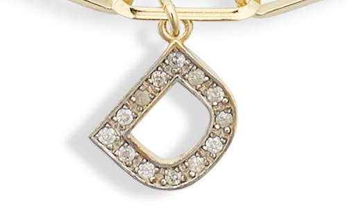 Meshmerise Diamond Initial Charm Bracelet In Yellow-d