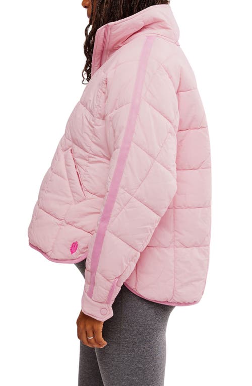 Shop Free People X Hatch Pippa Maternity Puffer Jacket In Pink Haze