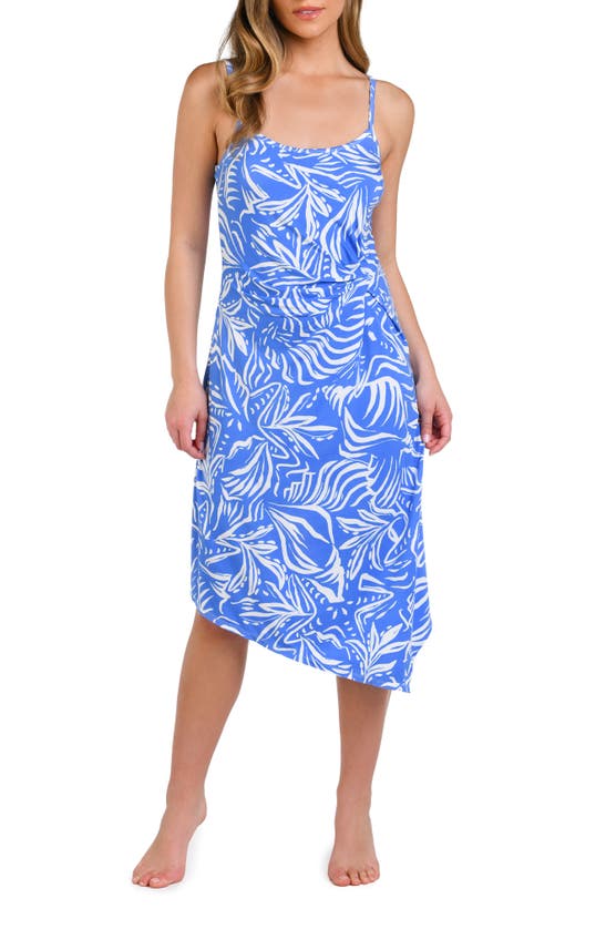LA BLANCA LA BLANCA BEACHSIDE BAY ASYMMETRIC COVER-UP DRESS