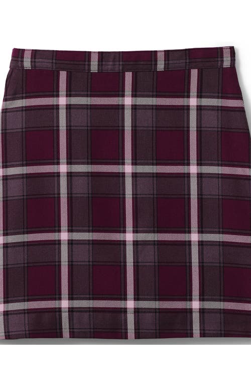 LANDS' END LANDS' END SCHOOL UNIFORM GIRLS PLAID A-LINE SKIRT BELOW THE KNEE