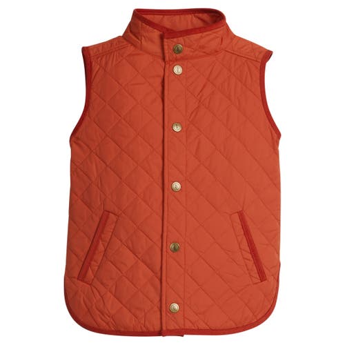 Little English Kids' Classic Quilted Vest in Orange 