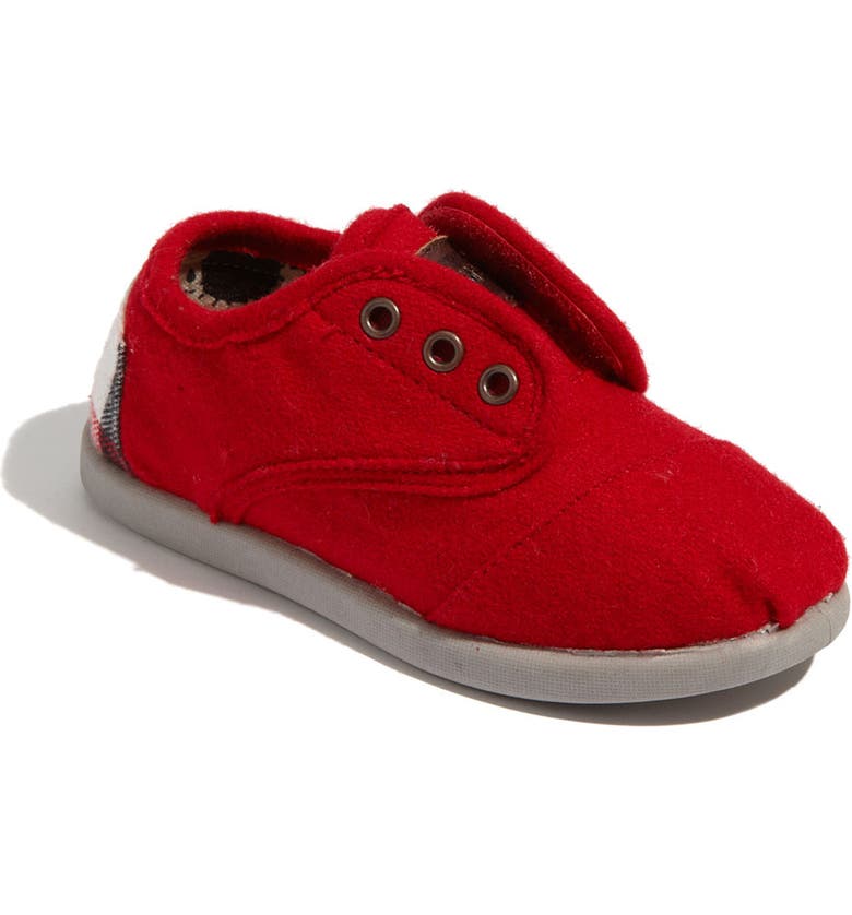 TOMS 'Cordones - Tiny' Woolen Slip-On Sneaker (Baby, Walker & Toddler ...