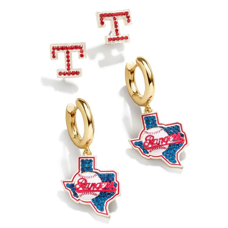 Shop Baublebar Gold Texas Rangers Team Earrings Set
