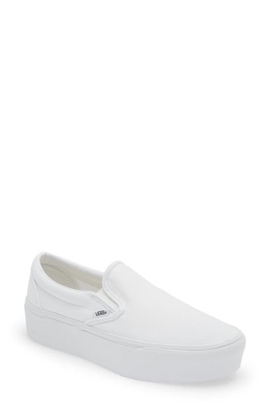 Vans Classic Slip-on Stackform Sneaker In White/white | ModeSens