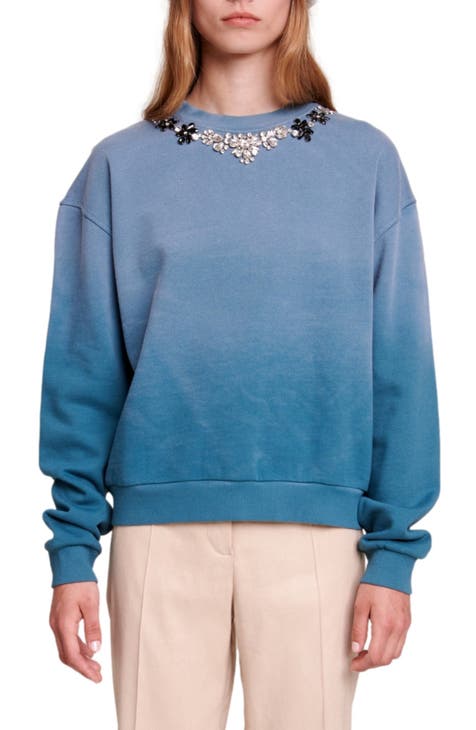 Lands’ End Women’s Cotton Multicolored Floral Novelty Printed Sweatshirt XL